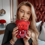 Eternal Rose Bear with Engraved Necklace